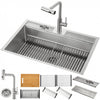 MultiSINK 33 in. Dual Mounted 3-Level Workstation Kitchen Sink, Faucet, Glass Rinser,Stainless Steel -D-XP30 Laundry Combo | Evier poste de travail MultiSINK 33 po, double pose, 3 niveaux, robinet, rince-verre, inox -D-XP30