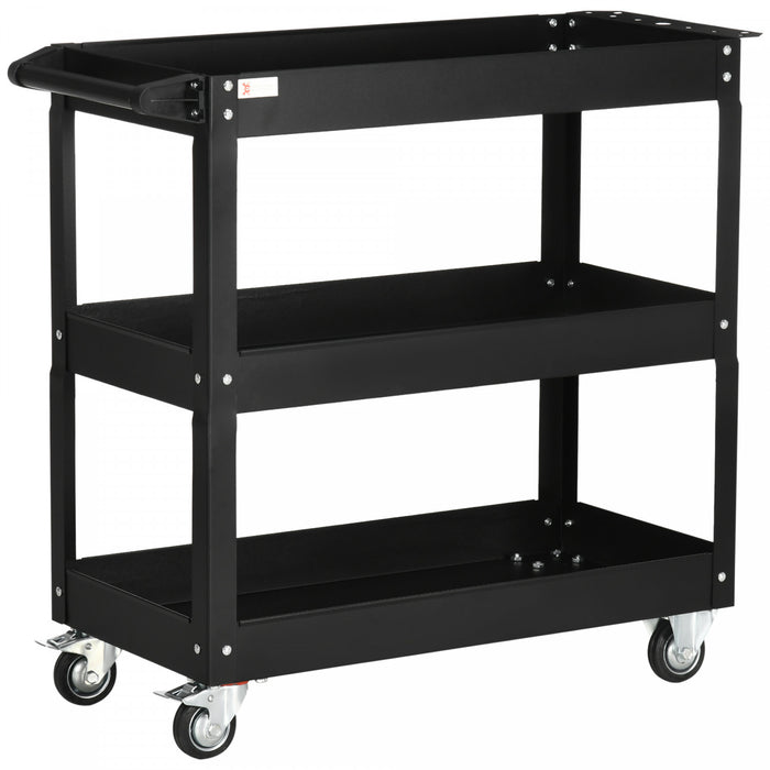 Durhand 3 Tier Rolling Tool Cart With Wheels Mobile Utility Cart
