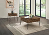 Hughey Square Coffee Table With 2 Drawers, Rustic Oak | Table Basse Carrée Hughey Avec 2 Tiroirs, Chêne Rustique