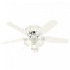 Builder Low Profile Ceiling Fan with Light Fixture - White | Ventilateur de plafond à profil bas du constructeur avec luminaire - Blanc