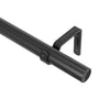Umbra Zen Matte Black Expandable 1\" Curtain Rod - 64\"-128\" 