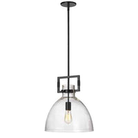 Dainolite Liberty 1 Light Pendant Matte Black Finish Lamp