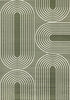 Forte Green White Modern Geometric Arches Area Rug - 7'9" x 10'6"|Carpette moderne Forte verte et blanche à motif d’arches géométriques - 7 pi 9 po x 10 pi 6 po