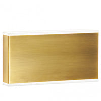 Dainolite Emery LED Wall Sconce 20w Aged Brass Frosted Acrylic Diffuser Lamp