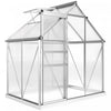 Outsunny 6' x 4' x 6.6' Polycarbonate Greenhouse Walk-in Green House Clear