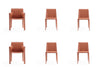 Paris Modern 6-Piece Dining Chair Set in Clay | Ensemble de 6 chaises de salle a manger Paris Modern en argile