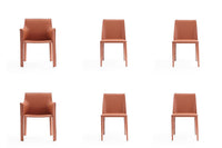 Paris Modern 6-Piece Dining Chair Set in Clay 