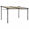 Outsunny 10' X 13' Metal Pergola W/ Retractable Canopy Roof, Beige|Outsunny - Pergola Metallique Avec Toit Coulissant - Auvent De Pergola