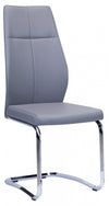 Julius Dining Chair, Grey Faux Leather (set Of 2)