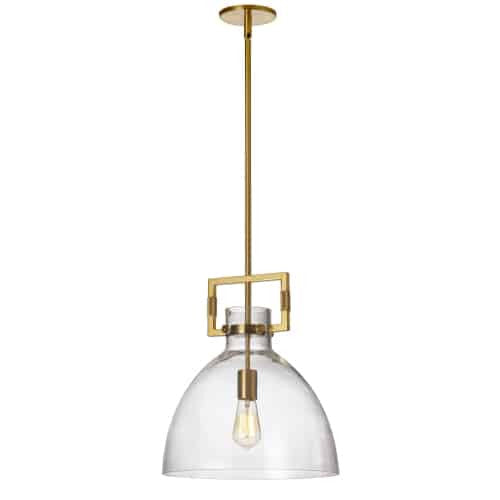 Dainolite Liberty 1 Light Pendant Aged Brass Finish Lamp