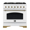 Forno Antico 36" Dual Fuel Gas Range, White, 4.5 cu.ft. - FFSGS6113-36WHT | Cuisiniere a double combustible Antico de 36 po, blanche, 4,5 pi³ -FFSGS6113-36WHT