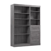 Bestar Pur 61 W Closet Organizer System - Bark Grey