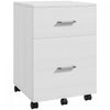 Vinsetto Filing Cabinet For Letter Or A4 Files W/ 2 Drawers Casters|Vinsetto Classeur Pour Dossiers Lettre Ou A4 Avec Roulettes 2 Tiroirs