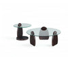 Artesia Modern Glam 2-Piece Coffee Table & End Table Set in Walnut | Ensemble moderne et glamour Artesia de 2 tables : table basse et table d’appoint en noyer