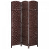 Homcom Double Hinged Woven Wicker Room Divider And Privacy Screens|Homcom Separateur De Piece Et Ecrans D'intimite En Osier Tisse