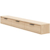 Nordika Slim 72" Wall-Mounted TV Stand with 3 Storage Cabinets - Natural Blonde Oak | Meuble pour téléviseur mural mince Nordika de 72 po avec 3 armoires de rangement - chêne blond naturel