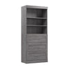 Bestar Pur 36 W Closet Organizer with Drawers - Bark Grey|Organisateur de garde-robe Pur de Bestar de 36 po (L) avec tiroirs - gris écorce