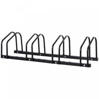 Soozier 4-bike Bicycle Floor Parking Rack Cycling Storage Stand Black
