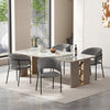 Ethan Set of 4 Modern Corduroy Upholstery Side Chair with Angled Legs and Adjustable Feet,Beige Dining Chair | Ethan Ensemble de 4 chaises d’appoint modernes avec assise en velours cotele, pieds inclines et pieds reglables, beige
