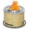 Outsunny Smokeless Fire Pit With Mat, 20" Firepit, Magnesium Oxide, Yellow|Outsunny Foyer Sans Fumee Avec Tapis, 20" Firepit, Oxyde De Magnesium
