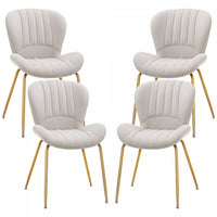 HOMCOM Dining Chairs Set of 4 with Cushioned Backrest