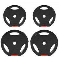 Soozier Set Of 4 1-inch Weight Plates With 3 Grips, 2 X 22lbs + 2 X 11lbs