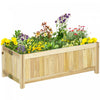 Outsunny 28'' X 12'' Foldable Raised Garden Bed, Elevated Planter Box, Wooden Planting Bed For Backy|Outsunny 28'' X 12'' Pliable Lit De Jardin Sureleve, Boite A Plantes Surelevee, Lit De Plantation En