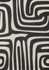 Jackson Black White Abstract Lines Outdoor Rug, 6'7" x 9'6" Outdoor Area Rug | Tapis d'exterieur Jackson a lignes abstraites noires et blanches, 6'7" x 9'6"