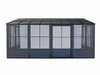 Florence - Wall Mounted Solarium 10x16 Polycarbonate Roof In Black
