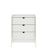 Coney Mid-Century Modern 28" Nightstand in White (3-Drawer) | Table de nuit Coney style milieu du siecle 28" en blanc (3 tiroirs)