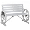 Outsunny 50" Outdoor Metal Garden Bench With Vintage Bird Pattern