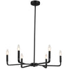Dainolite Colette 6 Light Chandelier Matte Black Lamp|Lustre Colette de Dainolite avec fini noir mat et 6 ampoules