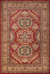 Aisha Traditional 9'3\" x 12'6\" Area Rug in Red Indoor Area Rug