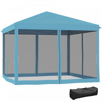 Outsunny 10' X 10' Pop Up Canopy Tent Gazebo With Removable Mesh Sidewall