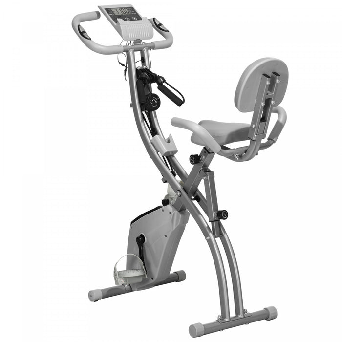 Soozier 3 In 1 Folding Exercise Bike W/ 8-level Magnetic Resistance, Grey