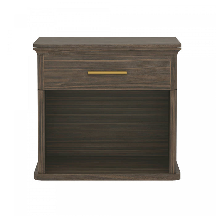 Clifford Traditional Nightstand in Walnut (1-Drawer)