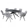 Bram 7-Piece Extendable Dining Table Set (71-94 in. W) with Upholstered Chairs (Seats 6) | Ensemble de salle a manger extensible Bram 7 pieces (71 a 94 po de largeur) avec 6 chaises rembourrees
