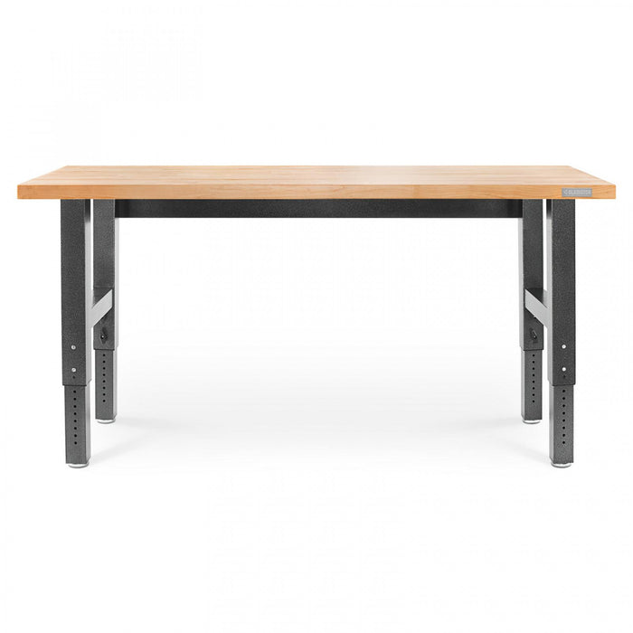 Gladiator 6' Adjustable Height Hardwood Workbench - Hammered Granite