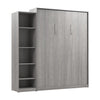 Bestar Claremont 5-Shelf Queen Murphy Bed - Platinum Grey|Grand lit escamotable Claremont de Bestar à 5 tablettes - gris platine