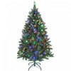 HOMCOM 5ft Frosted Christmas Tree with Dual Colour, Full Spruce Xmas Tree