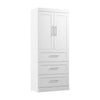 Bestar Pur 36 W Wardrobe with Drawers - White|Garde-robe Pur de Bestar de 36 po (L) avec tiroirs - blanche