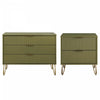 Dumbo Modern 2-Piece Dresser Set in Olive Green | Ensemble moderne Dumbo 2 pieces de commodes en vert olive