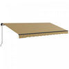 Outsunny 15' X 10' Patio Retractable Awning Sunshade Shelter, Amber|Outsunny 15' X 10' Auvent Retractable, Abri Pare-soleil, Jaune