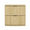 Clive Mid-Century Modern 22" Nightstand in Natural and Black (2-Drawer) | Table de nuit Clive style milieu du siecle moderne 56 cm en naturel et noir (2 tiroirs)