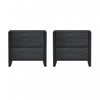 Linda Modern 24" Nightstand in Charcoal Gray (2-Drawer) - Set of 2 | Table de nuit moderne Linda 24" en gris charbon (2 tiroirs) - Lot de 2