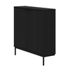 Nordika Slim 2-Door Storage Console Accent Cabinet - Black | Armoire décorative de rangement mince Nordika à 2 portes - noire