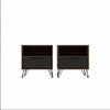 Rockefeller Mid-Century Modern 20" Nightstand in Gray (1-Drawer) - Set of 2 | Table de nuit Rockefeller Mid-Century Modern 20" en gris (1 tiroir) - Lot de 2
