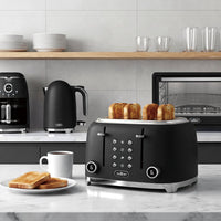 Salton NuRetro Digital 4 Slice Toaster - Midnight Black