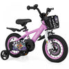 Costway 12" Kid's Bike For 3-4 With Height-adjustable Handlebar & Saddle Handbrake Purple