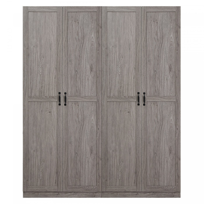 Cornelia Modern 30\" Storage Cabinet in Gray (4-Shelf) - Set of 2 Bookcase